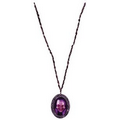 Costume Accessory: Gothic Skull Necklace, Purple